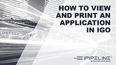8 – How to view and print an application in iGo